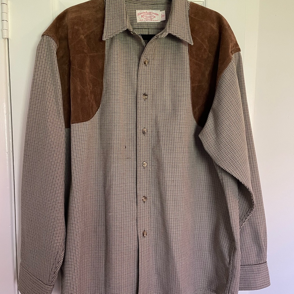 CC Filson Brown Wool Button Down Shirt